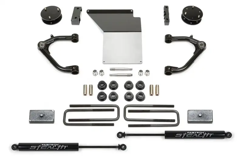 Fabtech K1071M Uniball Upper Control Arm System – 3-Inch Lift, Compatible With 2014–2018 Gm C/K1500 Trucks 1