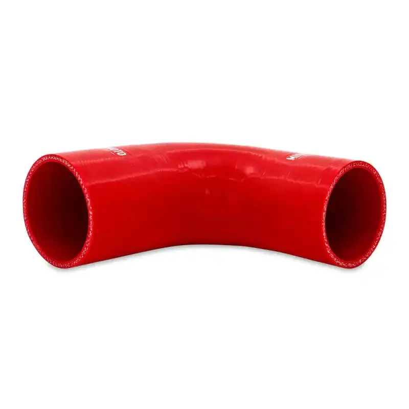 Mishimoto 90-Degree Silicone Reducer Coupler – 2.25" To 2.5" (Red) 1