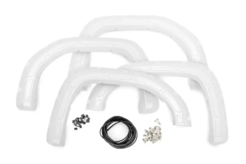 Rough Country Defender Pocket Fender Flares – White Finish (Model A-G11950-Gaz) 1