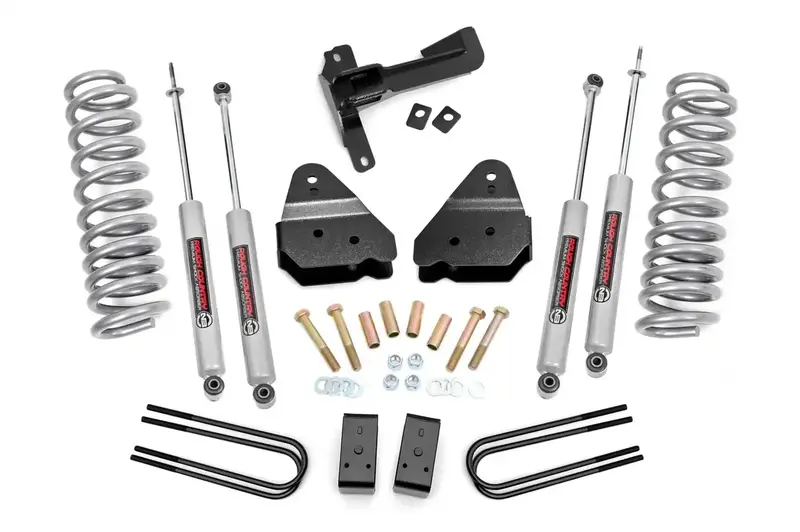 Rough Country N3 Premium Lift Kit – 3-Inch Front Suspension System With Gas-Charged Coilovers 1