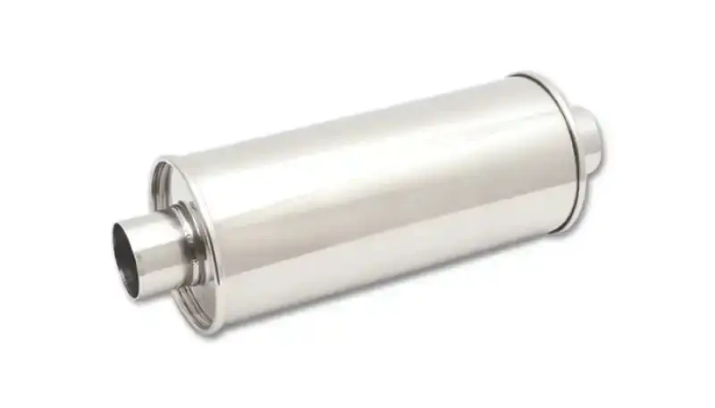 Vibrant Streetpower Round Muffler – 5" X 9" X 14", 3" Inlet/Outlet 1