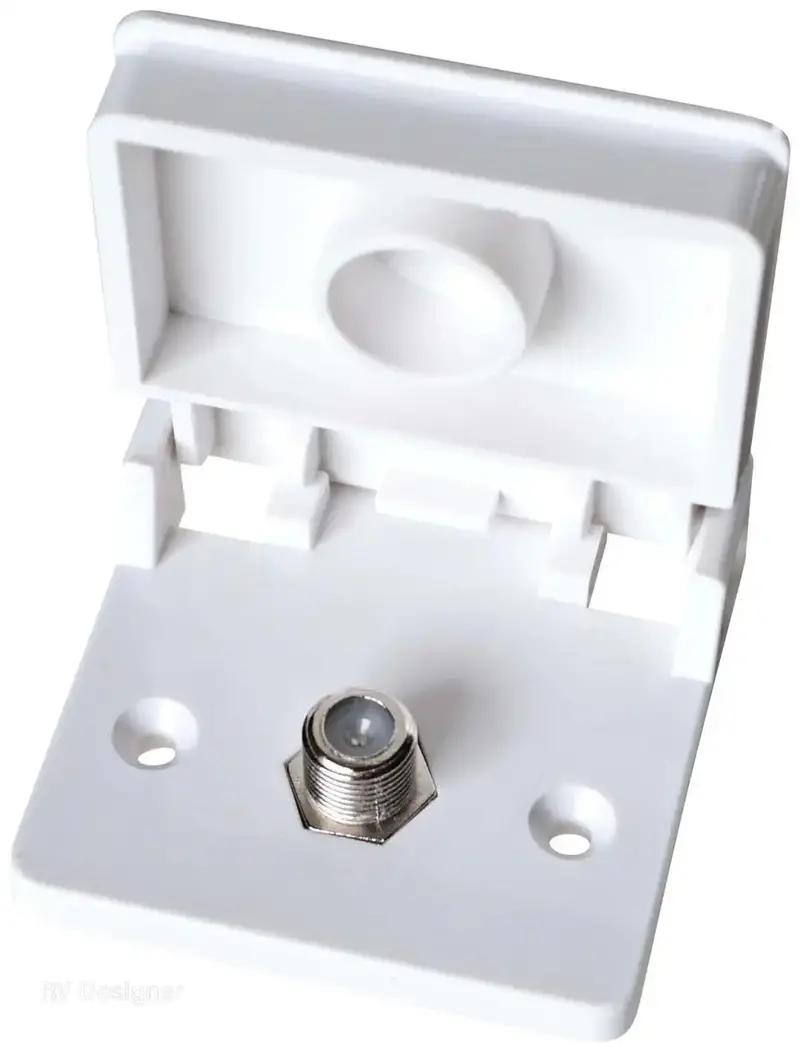 Weatherproof Tv Wall Plate With Coaxial Jack – Indoor/Outdoor Rated 1